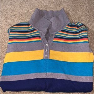 Comourful long sleeve cardigan top